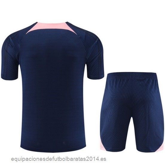 Nuevo Entrenamiento Conjunto Completo Niños Atletico Madrid 23/24 Azul Marino Rosa Baratas